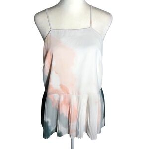 Nine West pleated multicolor tank top Sz XS
